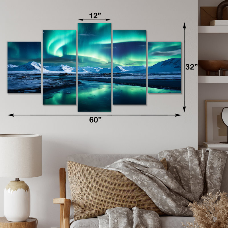 «Islandais Borealis Winter S Aurora II - Aurora Borealis Multipanel», art mural