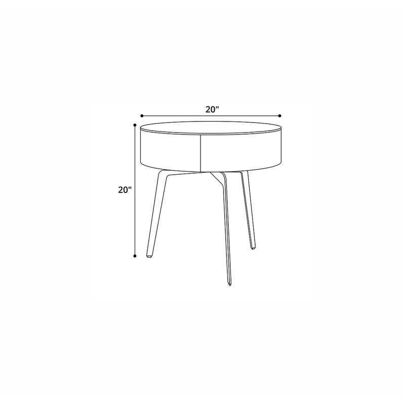 End Table, Black Granite Quartz