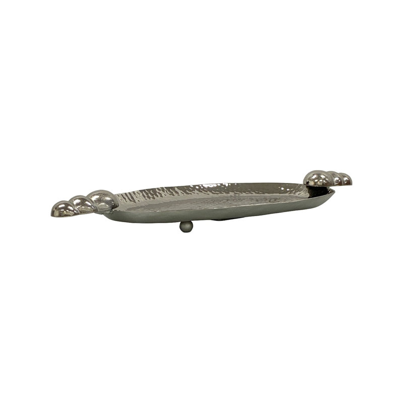 Calder Oval Silver Tray Wall Decor, Silver