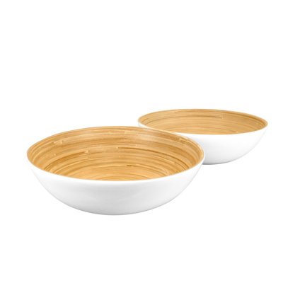 Lexa Bamboo Salad Bowl Set,  Bamboo