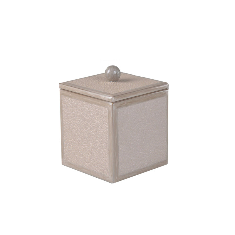 Mike + Ally Luxury Shagreen Putty Storage Container for Bathroom & Bedroom