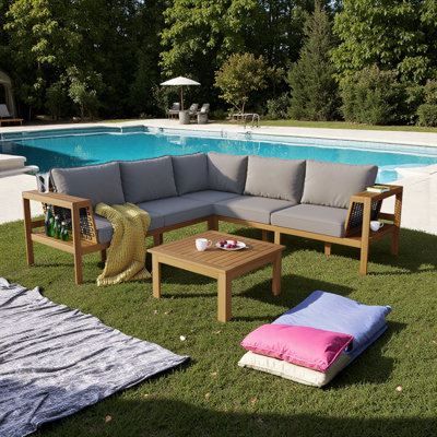 Ensemble de conversation modulaire d'extérieur 4 pièces