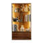 Vitrines en bois massif brun noisette