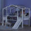 Lit mezzanine simple avec lumières, tableau noir et glissières Crone Kids-234740744