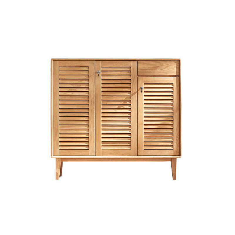 24 Pair Solid Wood Shoe Storage Cabinet