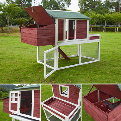 Barn Style Outdoor Chicken Hutch