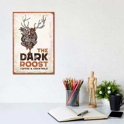 Dark Rooster Burnt Orange by The Whiskey Ginger - Wrapped Canvas Print