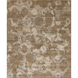 Paradise Handmade Silk and Wool Floral Area Rug
