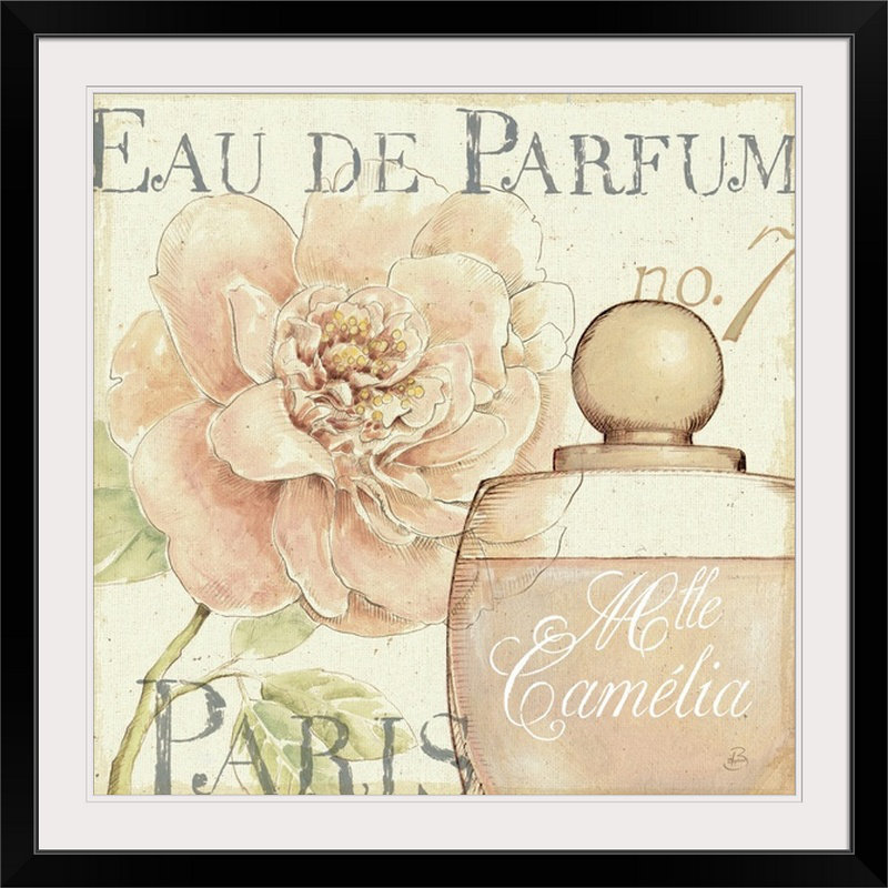 «Fleurs and Parfum II» par Daphne Brissonnet, impression, H 24 po x l 24 po x p 1 po, Cadre noir