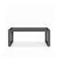 Table basse d'extérieur 44 po x 22 po en aluminium toutes saisons avec plateau en verre trempé
