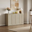 Consiglia 30.5" Bohemian-Inspired Rattan 2-Door Sideboard-1111806047-1111123901