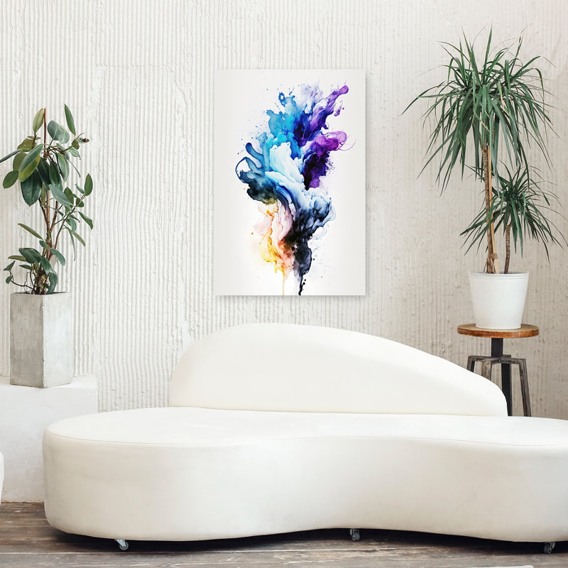 Dynamic Color Explosion Abstract Modern Wall Art Print by Mauro - Wrapped Canvas Print, 91.44cm H x 60.96cm W
