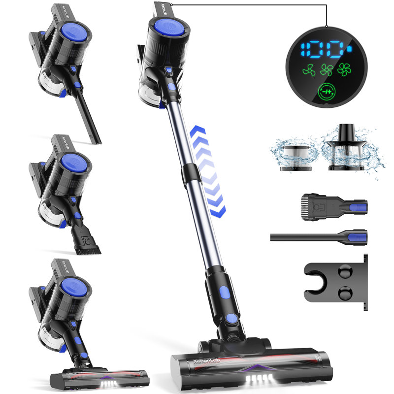 45KPA Cordless Stick Vacuum Cleaner, 6-in-1 Lightweight Vacuum with Powerful Suction for Carpets, Pet Hair & Hardwood Floors, Up to 40 Mins Runtime, Rechargeable for Home Use