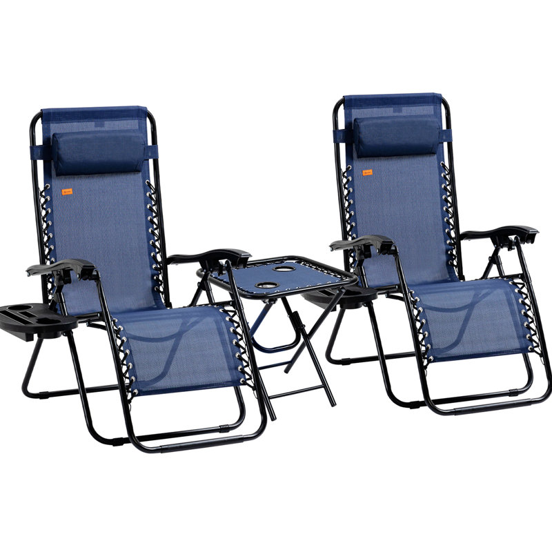 Ensemble de chaises avec table d'appoint Outsunny