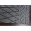 Tapis unique en laine noué à la main gris / bleu nouvel âge 5 pi 1 po x 8 pi 3 po