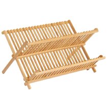 Totally Bamboo Eco Collapsible Bamboo Dish Drying Rack, Bamboo