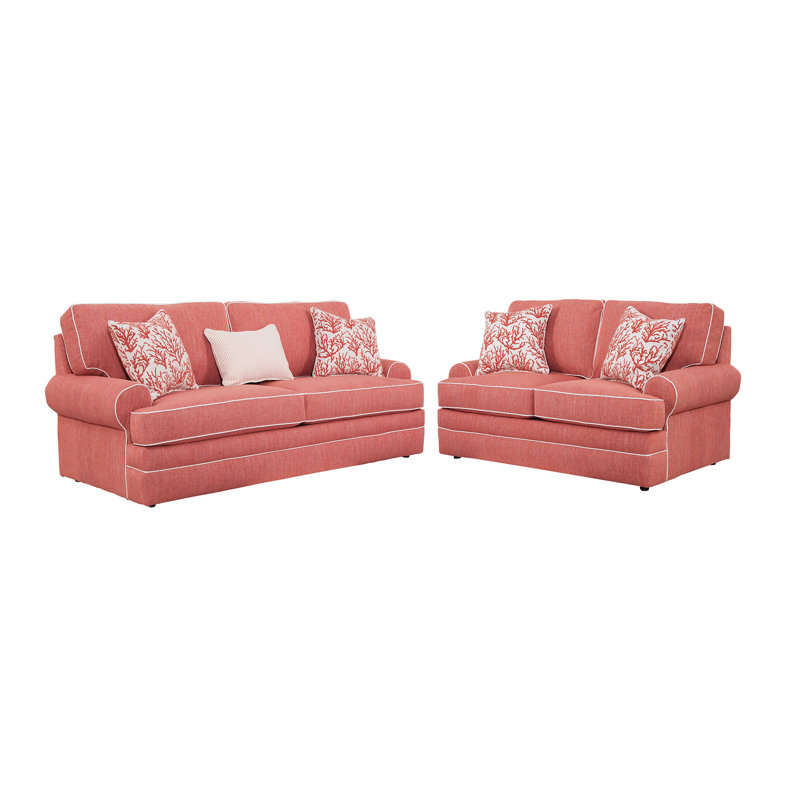 Coral Springs 90'' Brown Linen Queen Sleeper Sofa with Oak Legs