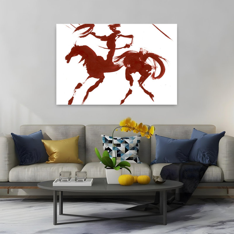 Cheval au galop, cheval contemporain abstrait, reproduction d'art mural, H 40 po x l 60 po