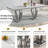 Rectangle Dining Table Set, Faux Marble Dining Table & Velvet Chairs with Stainless Steel Pedestal, 68" Dining Room Table and Chairs Set, Luxury Dining Table Set-396457670-396457720-396457725
