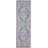 Medallion Machine Washable Polyester Area Rug in Light Blue/Orange/Gray-369937932