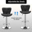 Tabouret pivotant à hauteur ajustable Imtiyaaz-1430212519