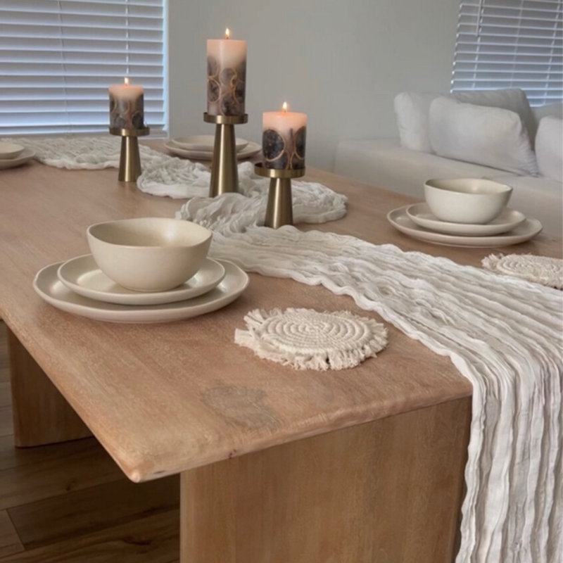Cotton Round 4 Piece Coaster Set