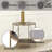 Layron Contemporary 23"Dia Round End Table in Black and Gold