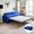 Latitude Run 77" Velvet Queen Pull Out Sleeper Loveseat with Memory Foam Mattress-805547597-805547598