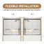 Porte de douche coulissante double en aluminium l 60 po x H 57 po-121382020