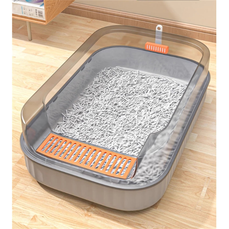 Bac à litière en plastique autonettoyant, H 7,87 po x l 13,77 po x P 19,68 po