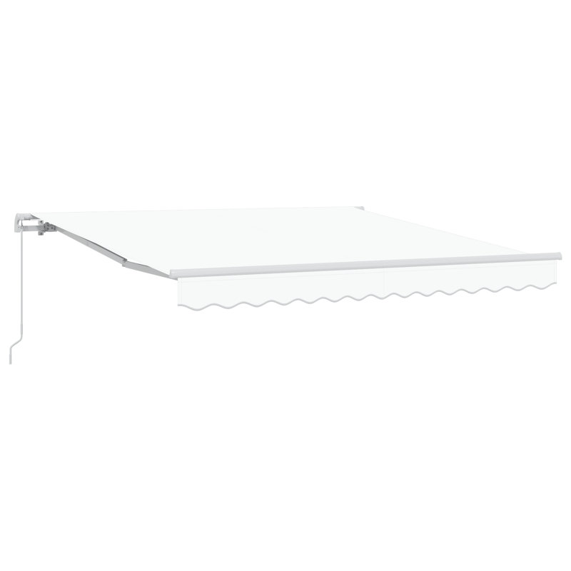 Brayden Studio Retractable Patio Awning, 300 cm W x 250 cm D, White