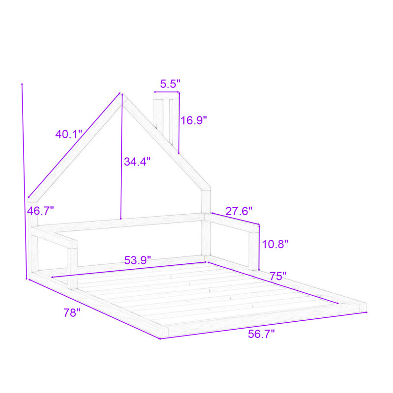 Platform Bed, Natural