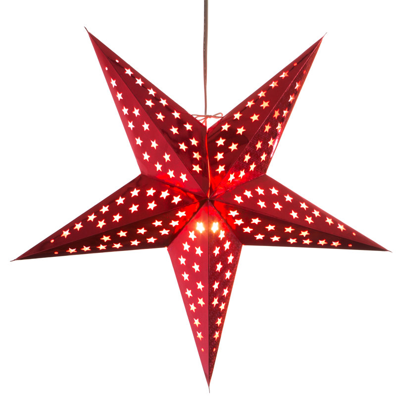 Stoke Bishop - Light Paper Unique/Statement Pendant, Red