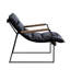Chaise luge rembourrée en cuir - couleur pour le salon avec structure en métal robuste Design élégant espace principal