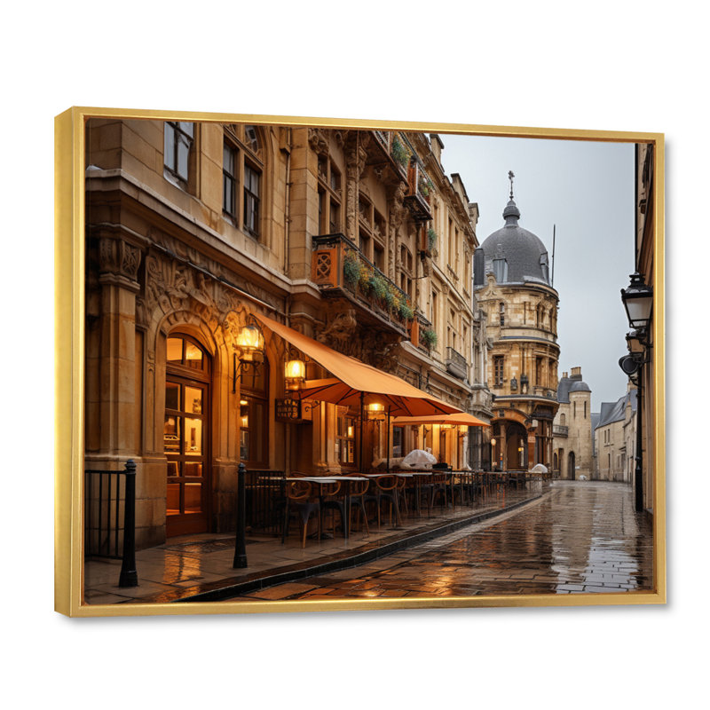 Marlyn France Dijon Architecture - reproduction, H 12 po x l 20 po x P 1 po, Cadre flottant doré