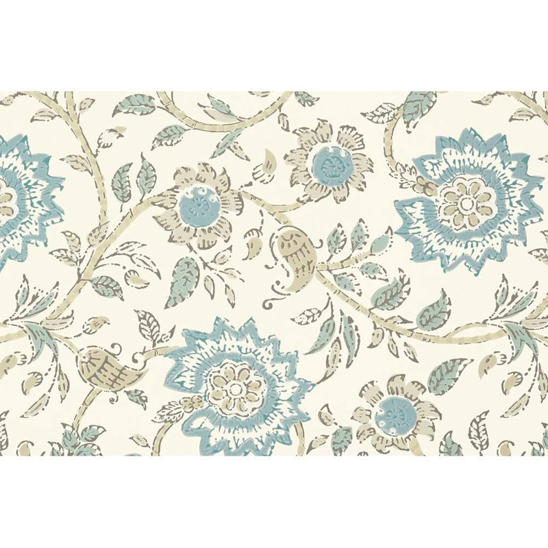Peel & Stick Toile Border, 100" L x 144" W, Light Blue