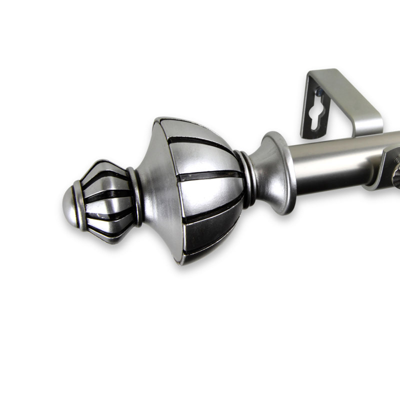 Tringle à rideaux simple Bauder Jerome, Nickel satiné