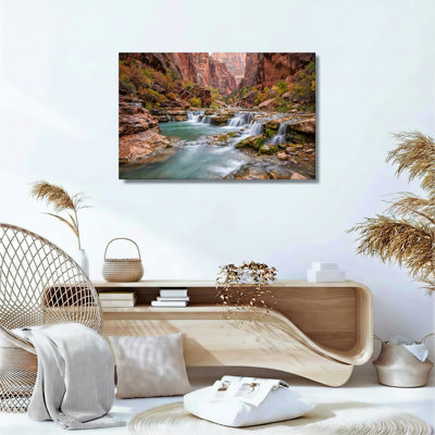 Canyon Stream, ensemble de 1 reproduction d'art sur toile