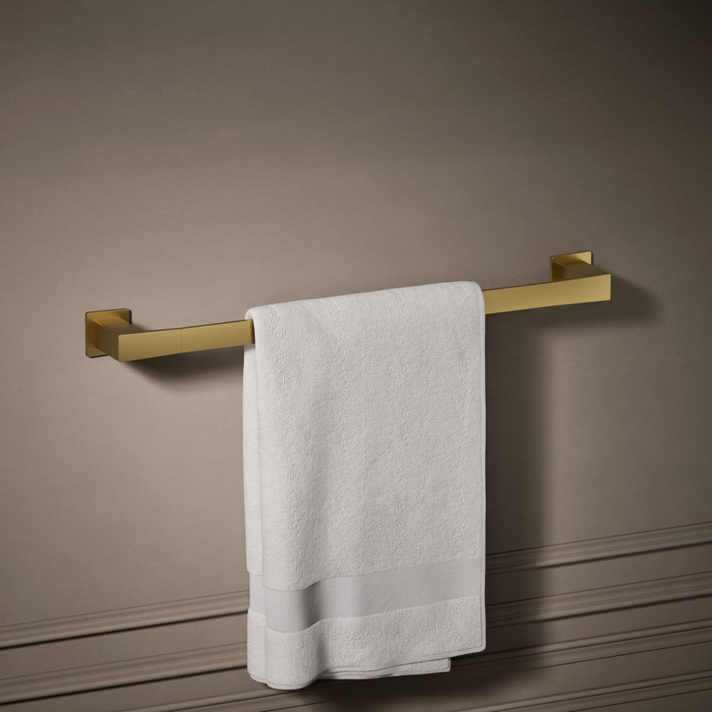 Honesty Towel Bar, Vibrant Brushed Moderne Brass, 24"W