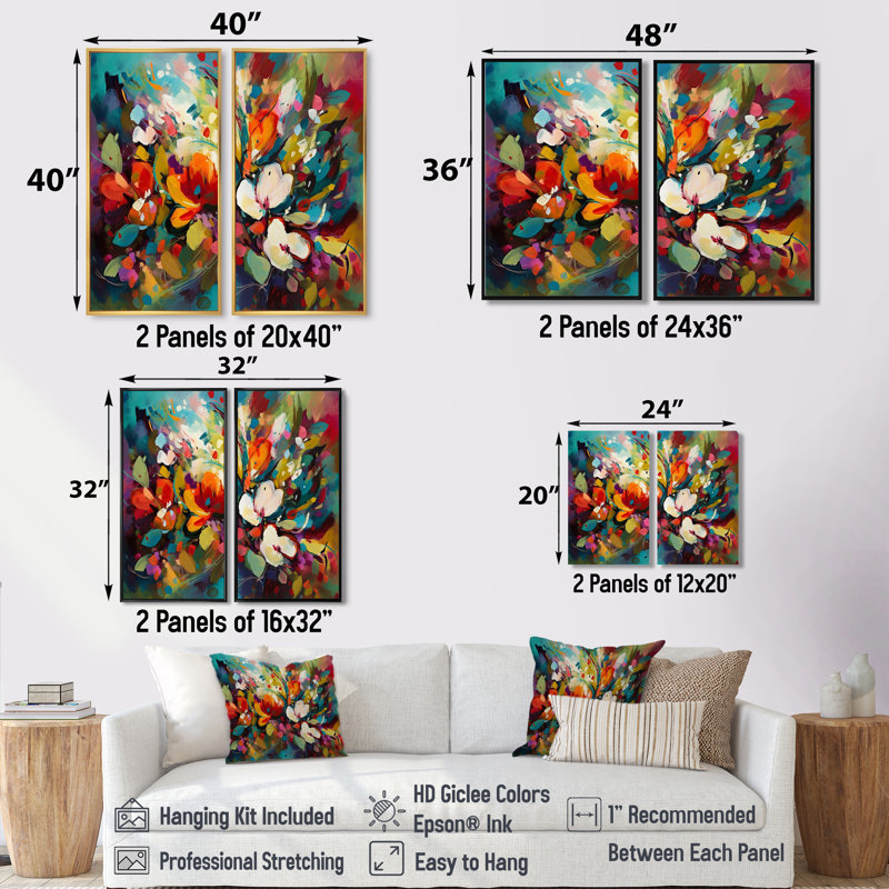 Thiele - Red Wall Art, Black, 36" H x 48" W, Floater Framed Print