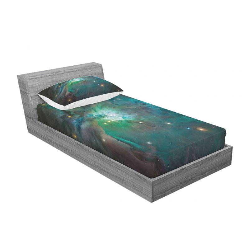 Microfiber Abstract Sheet Set, Twin XL Sheet Set with 1 Pillowcase