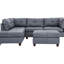 3 pièces Canapé modulaire gris et gris