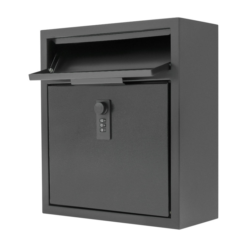 Boîte aux lettres murale verrouillable avec serrure à combinaison, boîte à suggestions, boîte à dons pour la maison, l'appartement ou le bureau