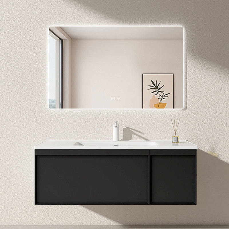 Armoire de salle de bain moderne minimaliste, Noir