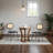 16" Wide Mid-Century Modern Farmhouse Rattan Backrest Leather Seat Dining Chairs-571178859-571178857