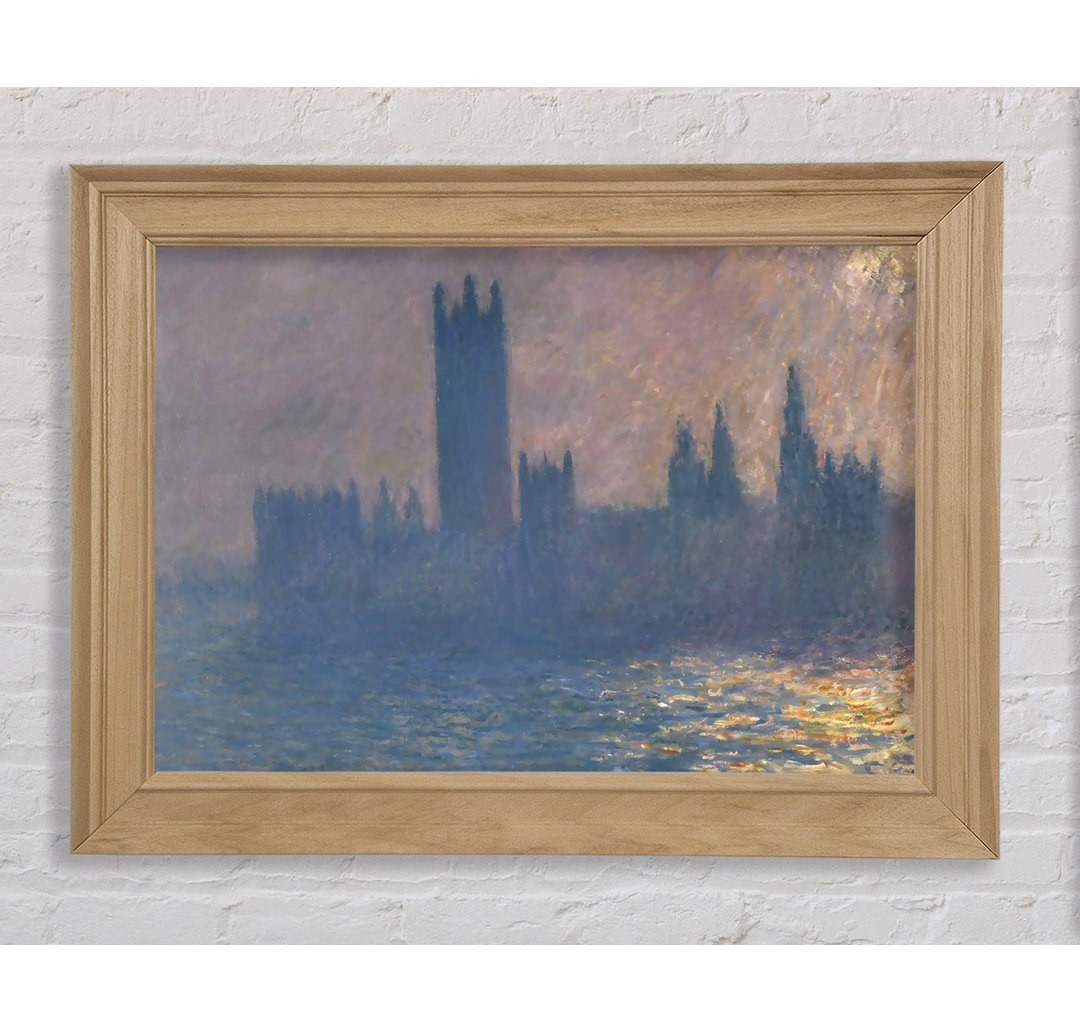 Monet Houses Of Parliament - Einzelne Bilderrahmen Kunstdrucke