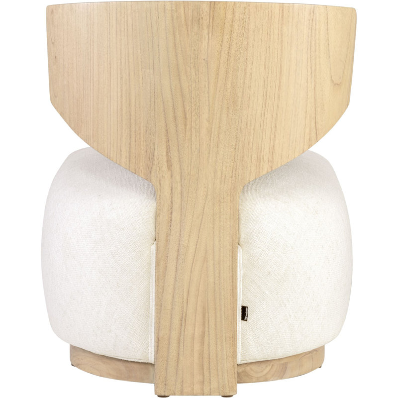 Diola Side Chair, Off White Polyester Blend