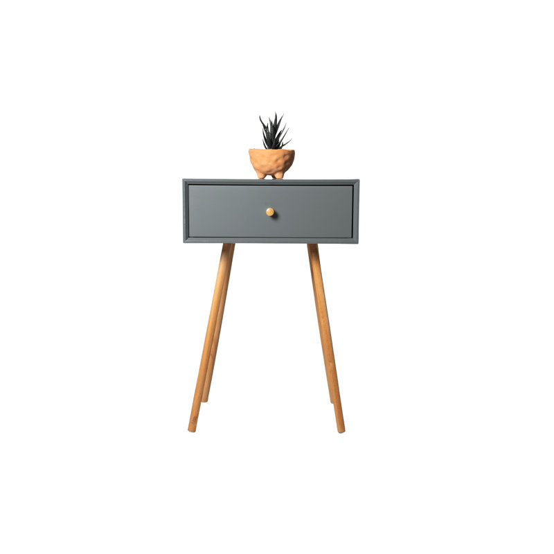 Shultz 40cm W Manufactured Wood Bedside Table