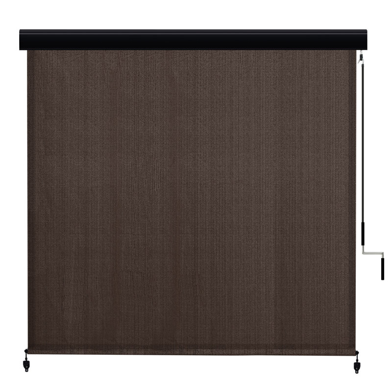Rideau roulant extérieur filtrant la lumière, L 96 po x L 96 po, Chocolat