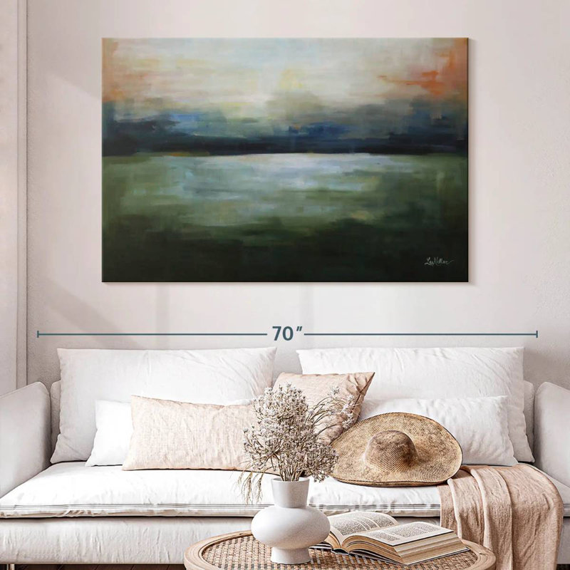 Avery abstrait Lake James, H 34 po x l 51 po